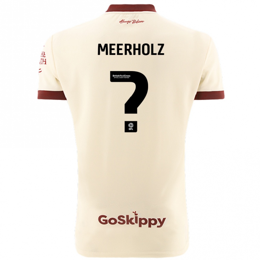 Enfant Football Maillot Jed Meerholz #0 Blanc Crème Tenues Extérieur 2024/25