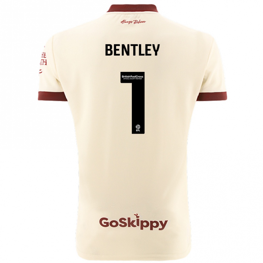 Enfant Football Maillot Fran Bentley #1 Blanc Crème Tenues Extérieur 2024/25