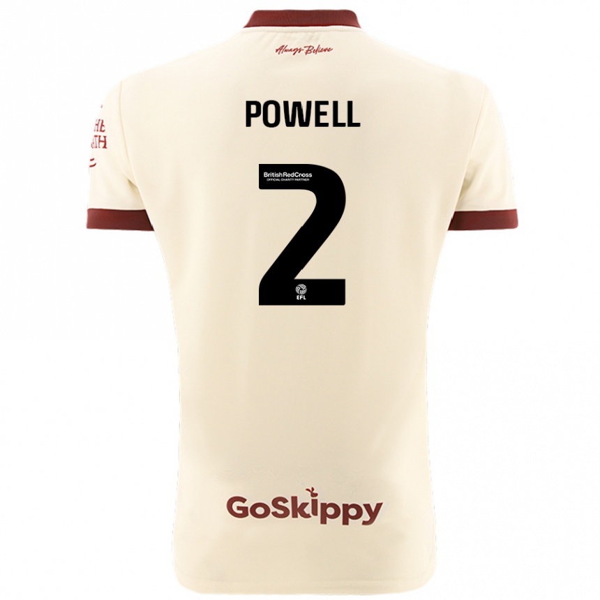 Enfant Football Maillot Ella Powell #2 Blanc Crème Tenues Extérieur 2024/25