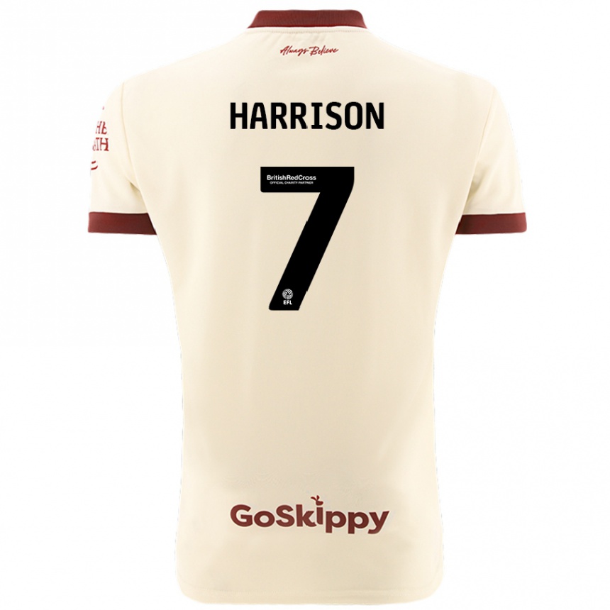 Enfant Football Maillot Abi Harrison #7 Blanc Crème Tenues Extérieur 2024/25