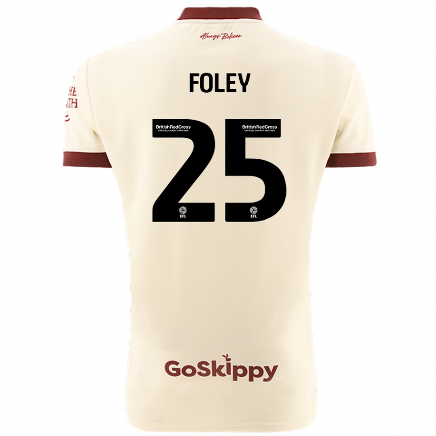 Enfant Football Maillot Erin Foley #25 Blanc Crème Tenues Extérieur 2024/25