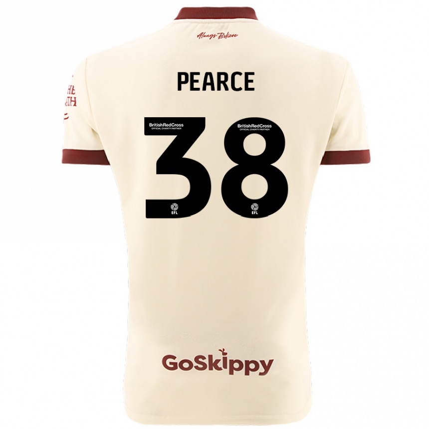 Enfant Football Maillot Manon Pearce #38 Blanc Crème Tenues Extérieur 2024/25