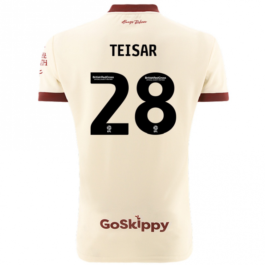 Enfant Football Maillot Tianna Teisar #28 Blanc Crème Tenues Extérieur 2024/25