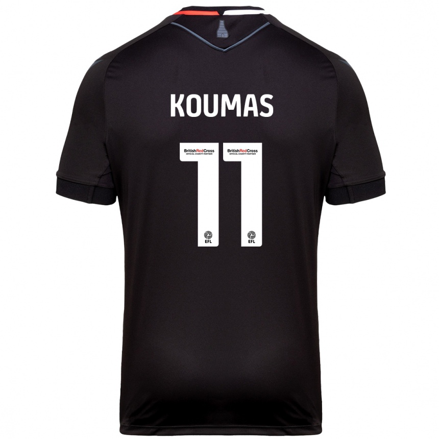 Enfant Football Maillot Lewis Koumas #11 Noir Tenues Extérieur 2024/25