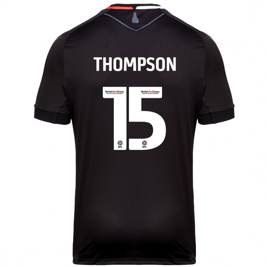 Enfant Football Maillot Jordan Thompson #15 Noir Tenues Extérieur 2024/25