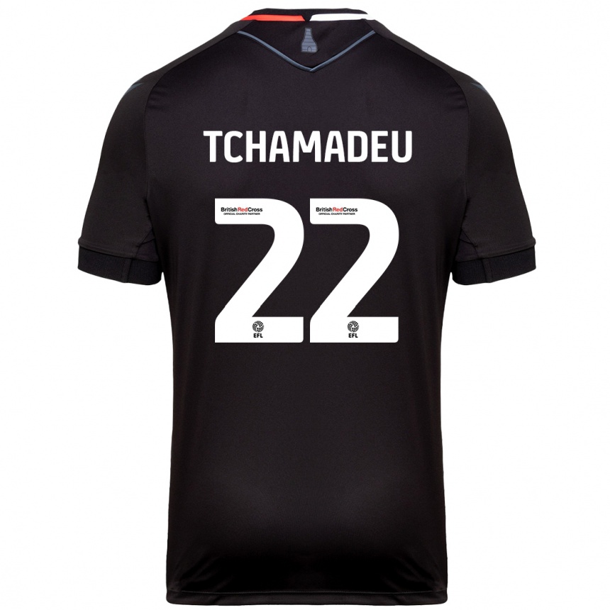 Enfant Football Maillot Junior Tchamadeu #22 Noir Tenues Extérieur 2024/25