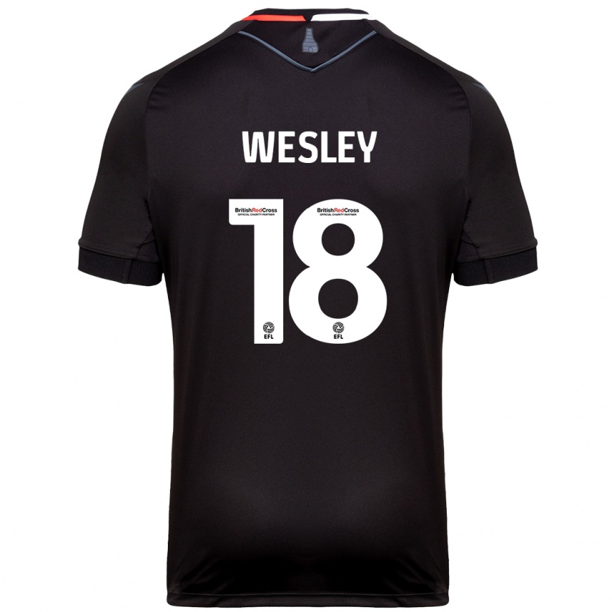 Enfant Football Maillot Wesley Moraes #18 Noir Tenues Extérieur 2024/25