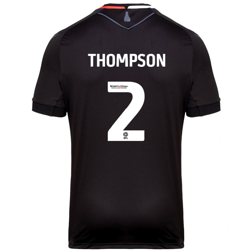 Enfant Football Maillot Sophie Thompson #2 Noir Tenues Extérieur 2024/25