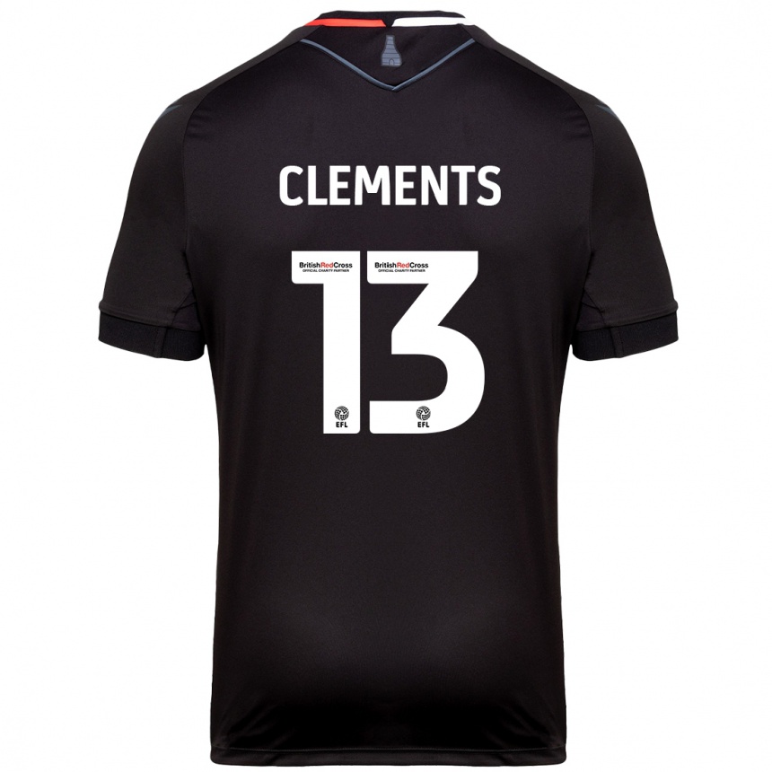 Enfant Football Maillot Daisy Clements #13 Noir Tenues Extérieur 2024/25