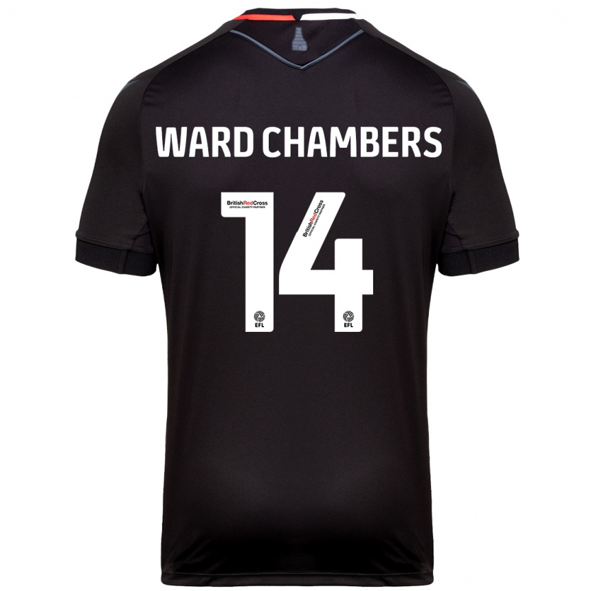 Enfant Football Maillot Courtnay Ward-Chambers #14 Noir Tenues Extérieur 2024/25