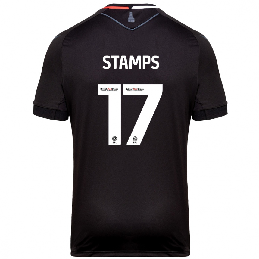 Enfant Football Maillot Shannon Stamps #17 Noir Tenues Extérieur 2024/25