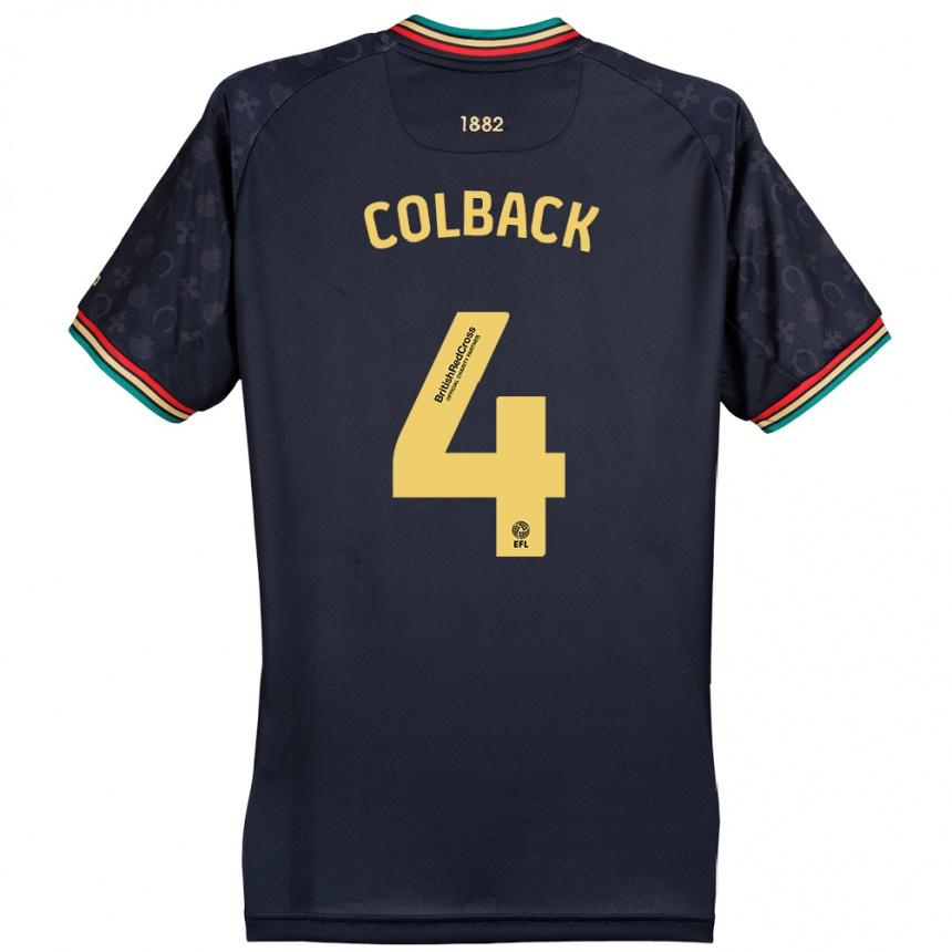 Enfant Football Maillot Jack Colback #4 Bleu Marine Foncé Tenues Extérieur 2024/25