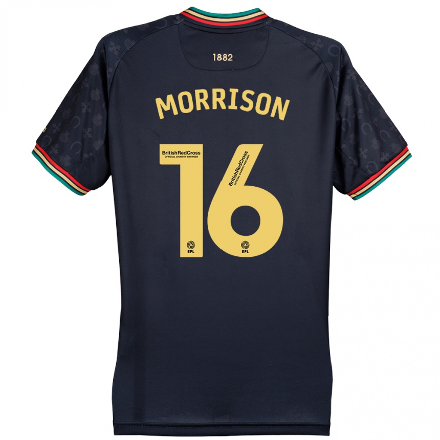 Enfant Football Maillot Liam Morrison #16 Bleu Marine Foncé Tenues Extérieur 2024/25