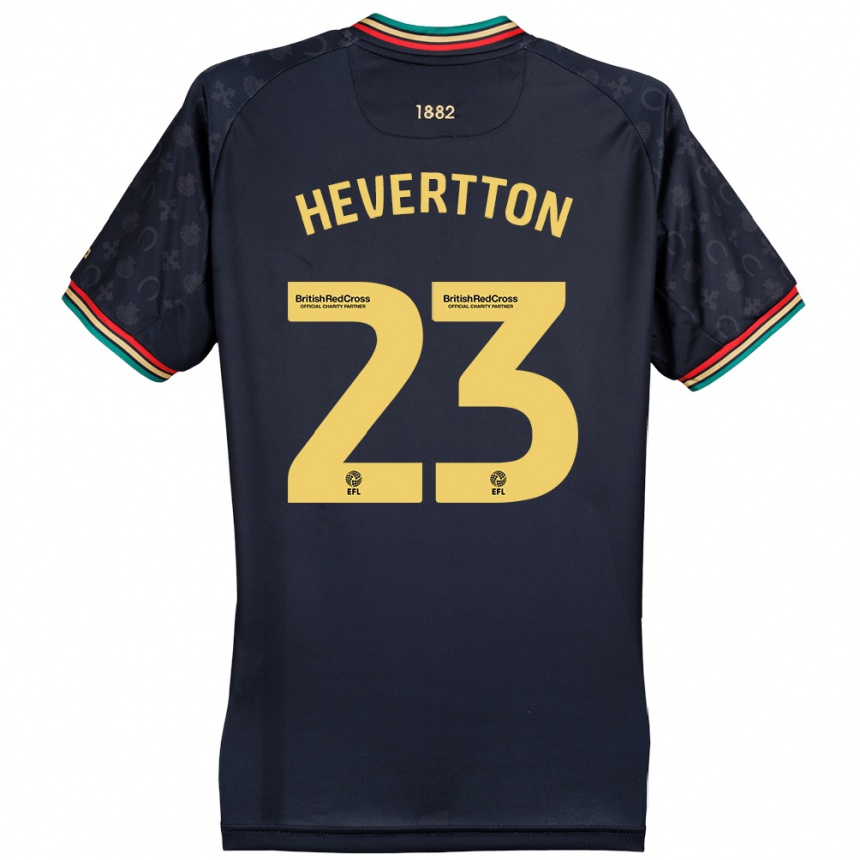 Enfant Football Maillot Hevertton #23 Bleu Marine Foncé Tenues Extérieur 2024/25