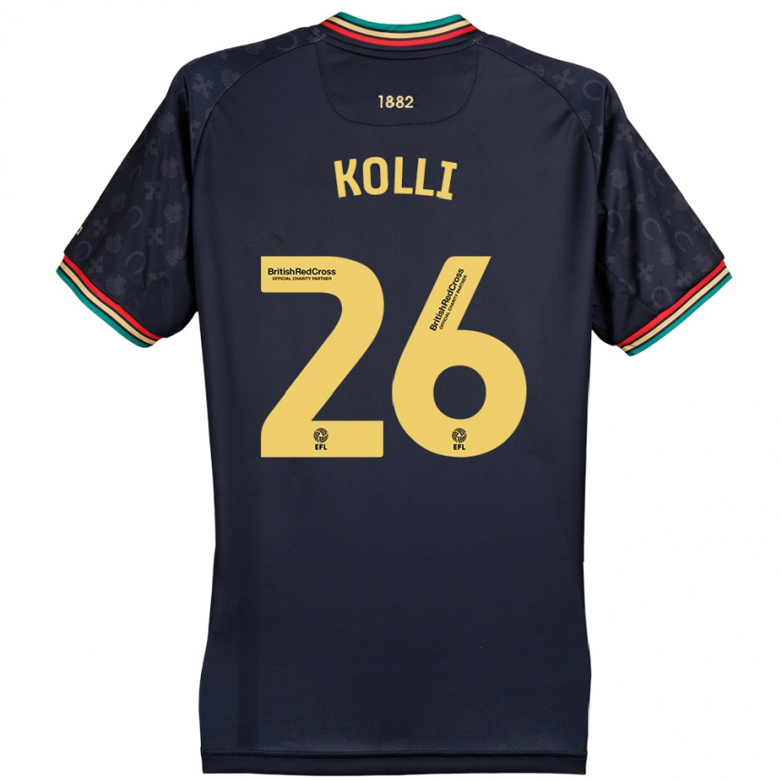 Enfant Football Maillot Rayan Kolli #26 Bleu Marine Foncé Tenues Extérieur 2024/25