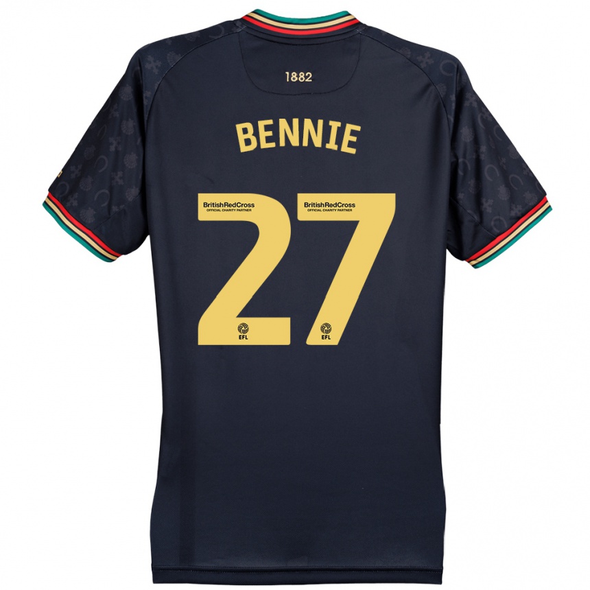 Enfant Football Maillot Daniel Bennie #27 Bleu Marine Foncé Tenues Extérieur 2024/25