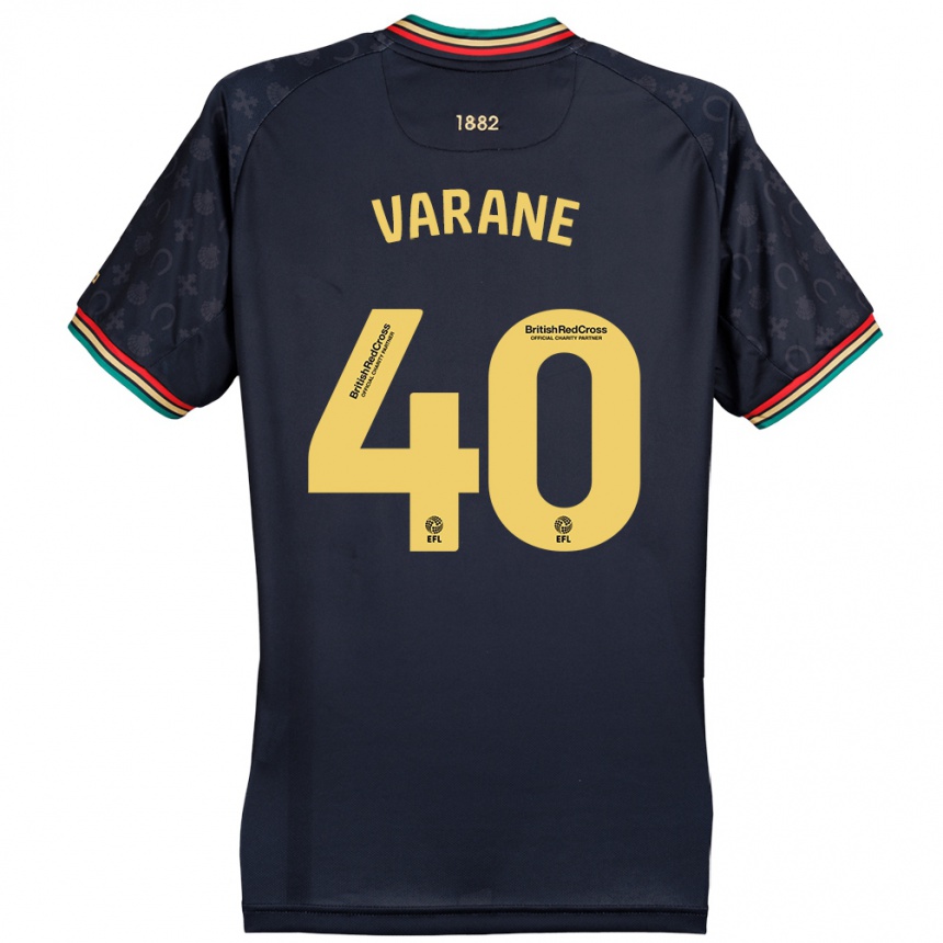 Enfant Football Maillot Jonathan Varane #40 Bleu Marine Foncé Tenues Extérieur 2024/25