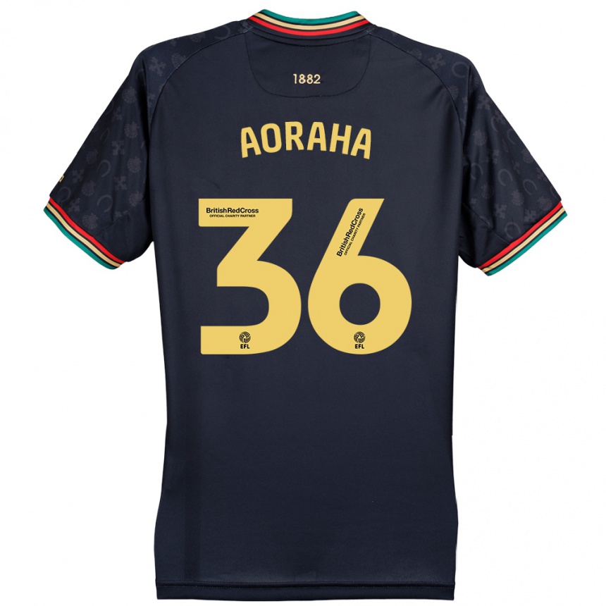 Enfant Football Maillot Alexander Aoraha #36 Bleu Marine Foncé Tenues Extérieur 2024/25