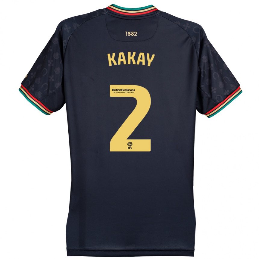 Enfant Football Maillot Osman Kakay #2 Bleu Marine Foncé Tenues Extérieur 2024/25