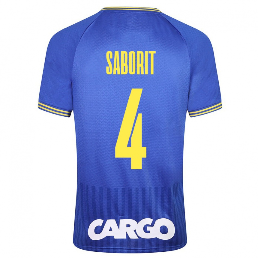 Enfant Football Maillot Enric Saborit #4 Blanc Tenues Extérieur 2024/25