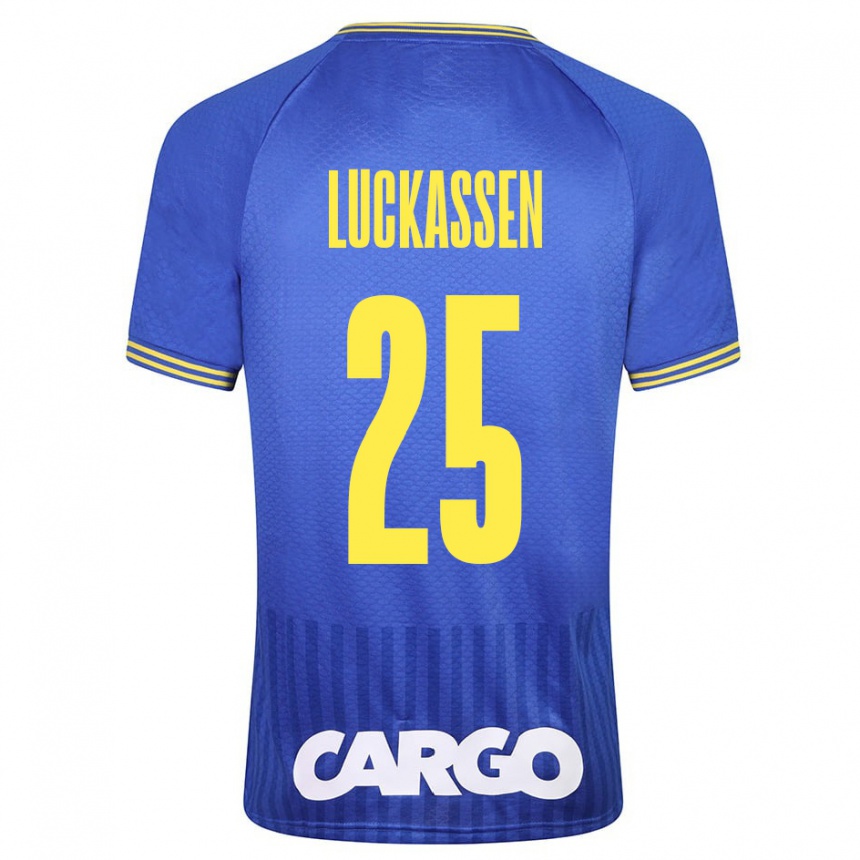 Enfant Football Maillot Derrick Luckassen #25 Blanc Tenues Extérieur 2024/25