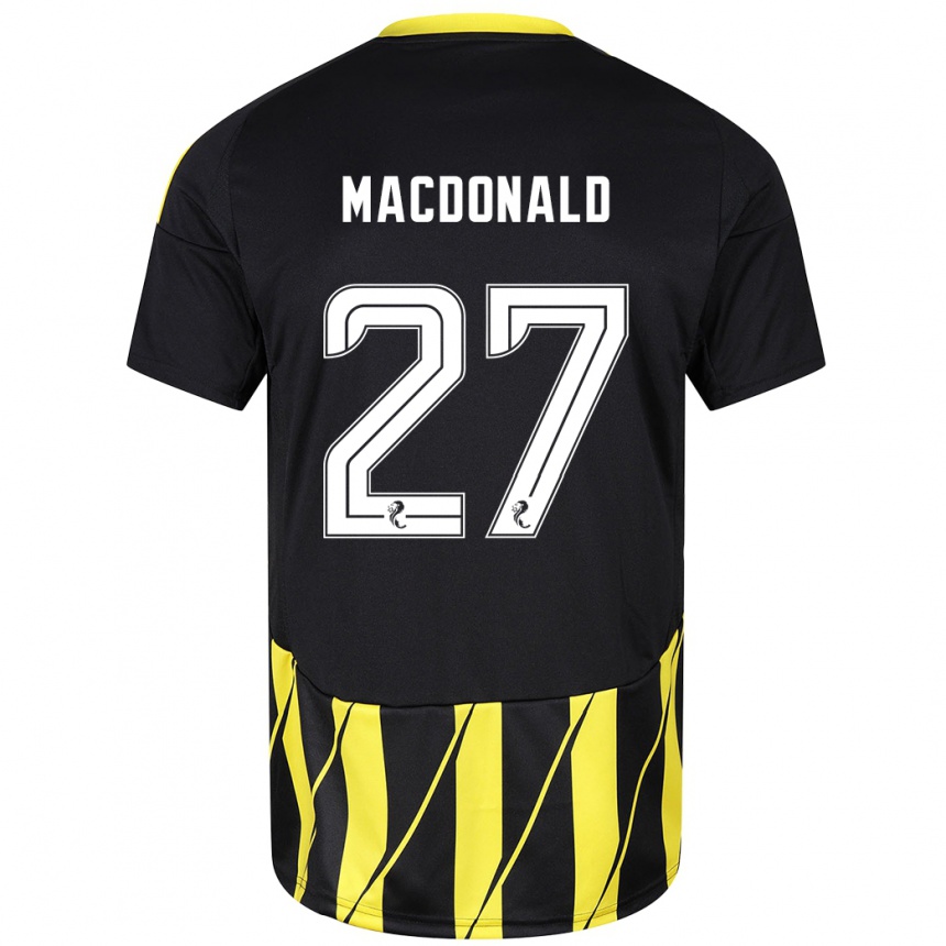 Enfant Football Maillot Angus Macdonald #27 Noir Jaune Tenues Extérieur 2024/25