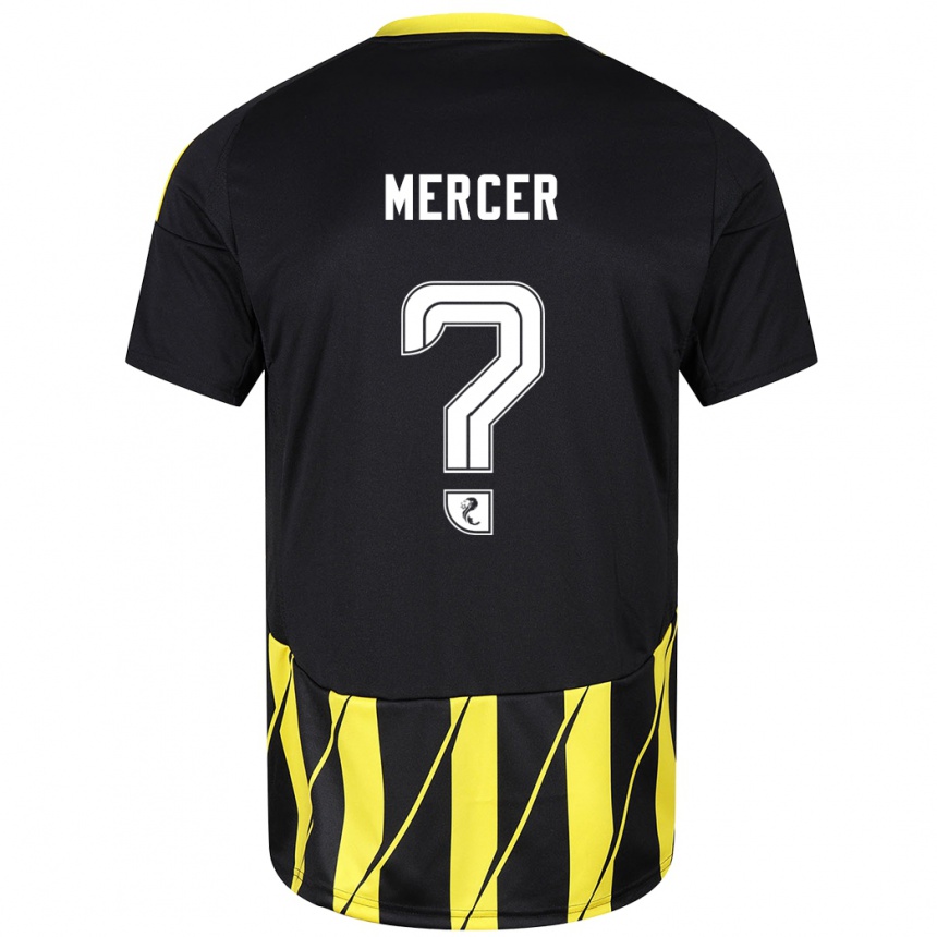 Enfant Football Maillot Jamie Mercer #0 Noir Jaune Tenues Extérieur 2024/25