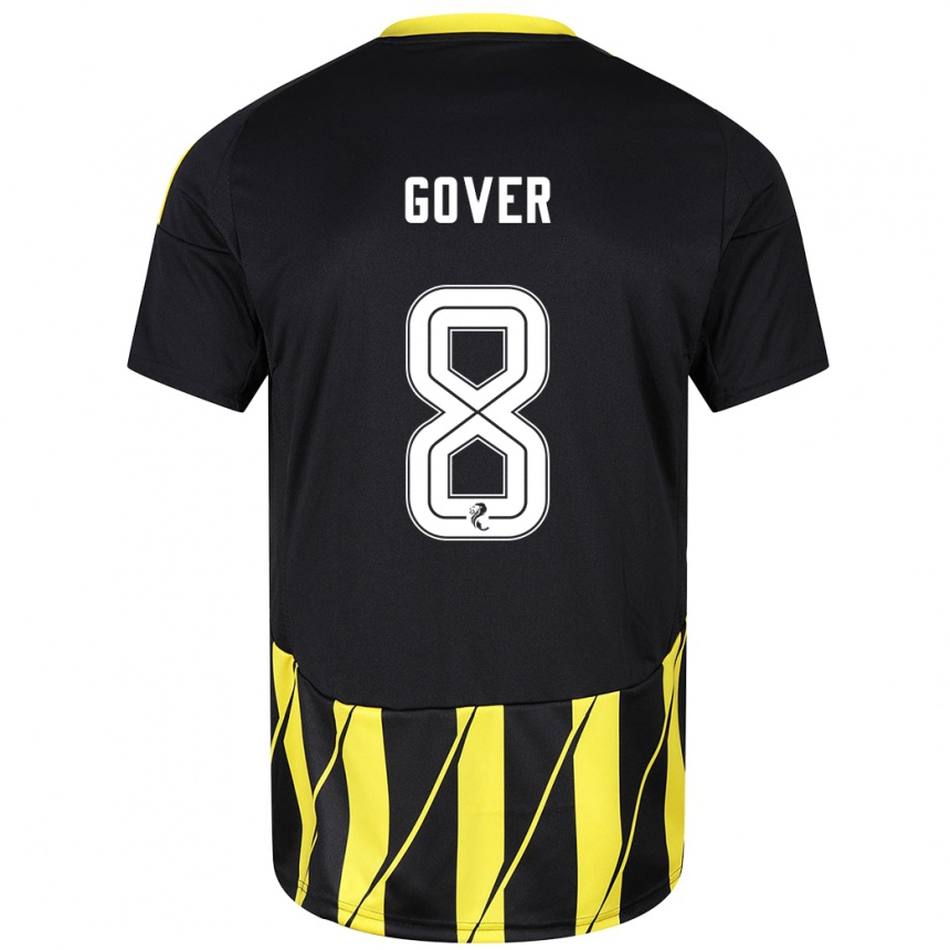 Enfant Football Maillot Chloe Gover #8 Noir Jaune Tenues Extérieur 2024/25