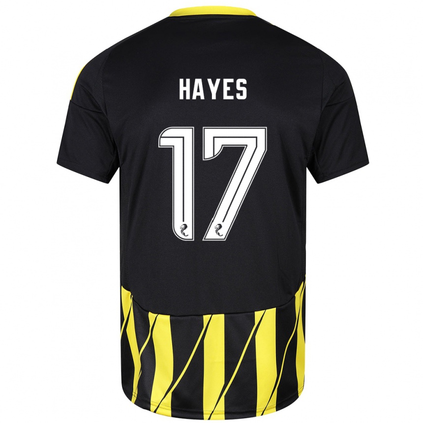 Enfant Football Maillot Jonny Hayes #17 Noir Jaune Tenues Extérieur 2024/25