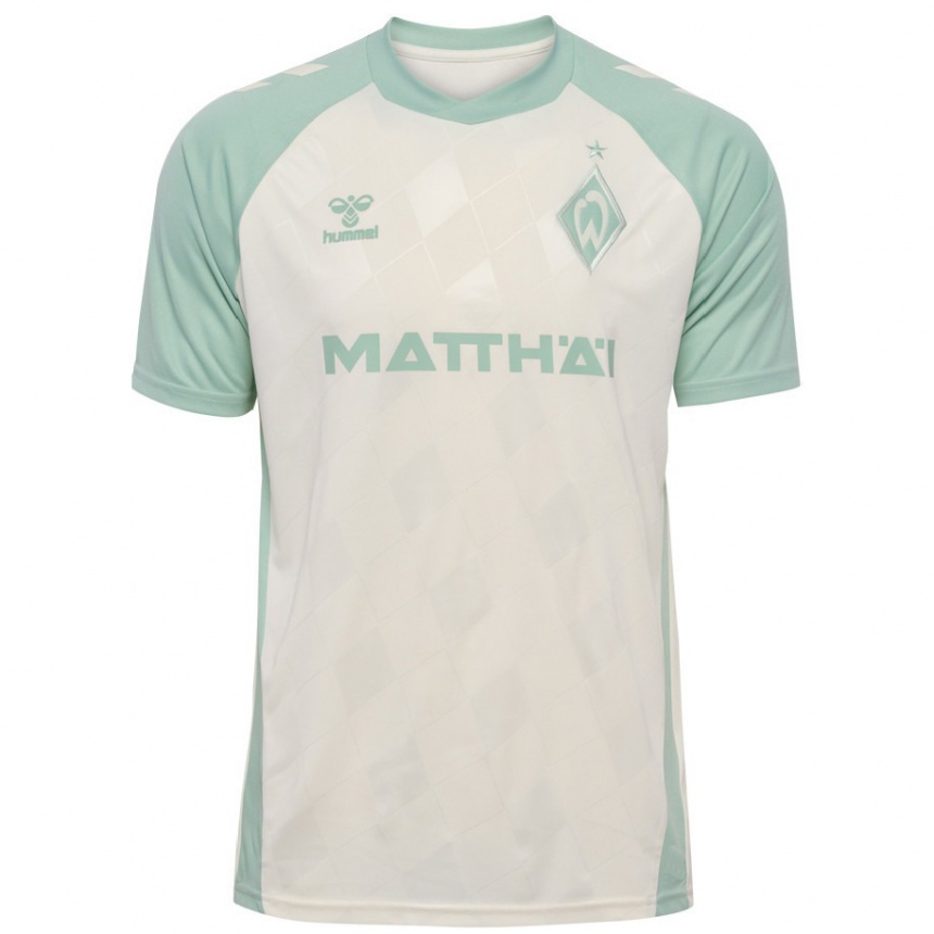 Enfant Football Maillot Karim Coulibaly #0 Blanc Cassé Vert Clair Tenues Extérieur 2024/25