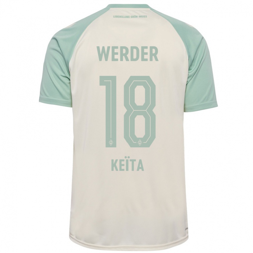 Enfant Football Maillot Naby Keïta #18 Blanc Cassé Vert Clair Tenues Extérieur 2024/25