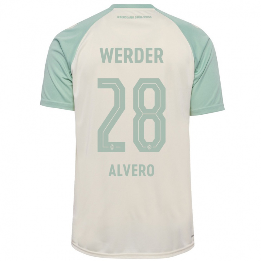 Enfant Football Maillot Skelly Alvero #28 Blanc Cassé Vert Clair Tenues Extérieur 2024/25