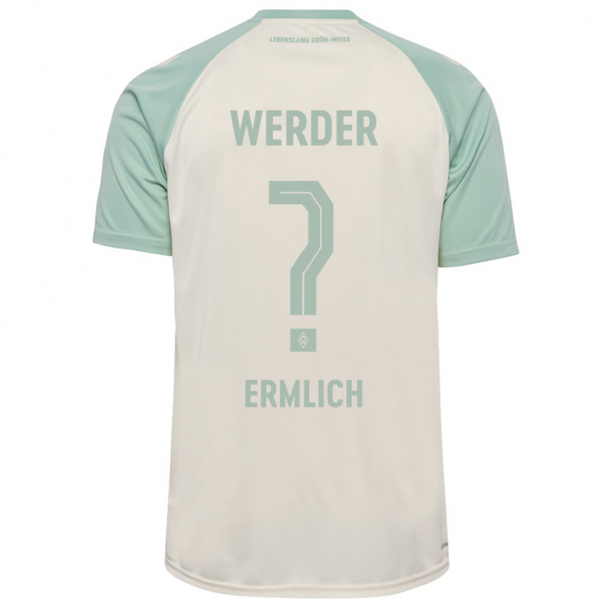 Enfant Football Maillot Kjell Ermlich #0 Blanc Cassé Vert Clair Tenues Extérieur 2024/25