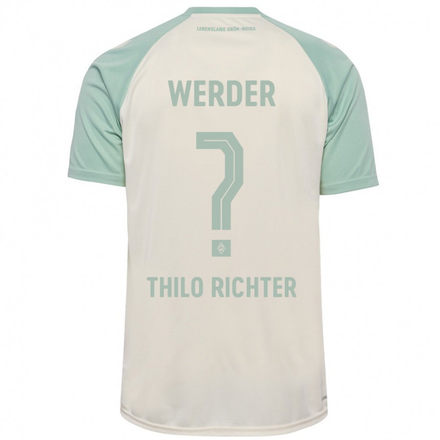 Enfant Football Maillot Jasper Thilo Richter #0 Blanc Cassé Vert Clair Tenues Extérieur 2024/25