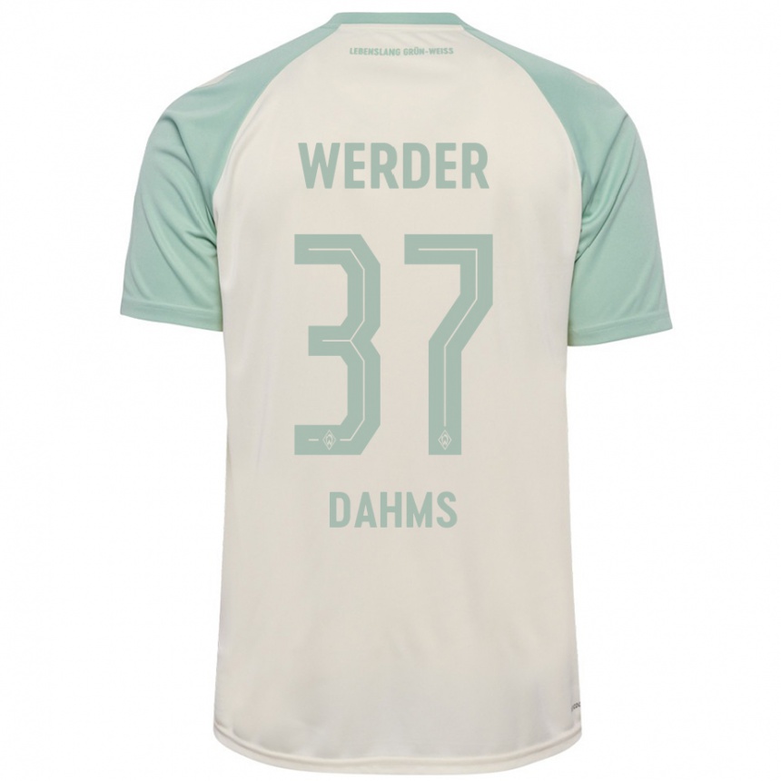 Enfant Football Maillot Lena Dahms #37 Blanc Cassé Vert Clair Tenues Extérieur 2024/25