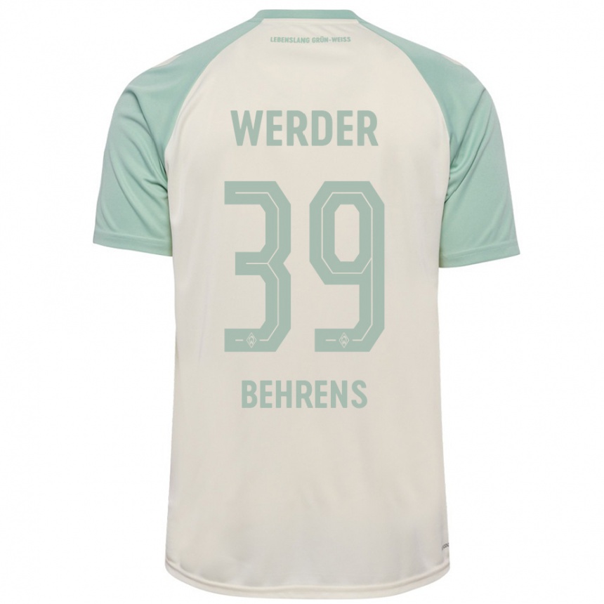 Enfant Football Maillot Jette Behrens #39 Blanc Cassé Vert Clair Tenues Extérieur 2024/25