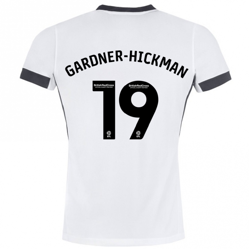 Enfant Football Maillot Taylor Gardner-Hickman #19 Blanc Noir Tenues Extérieur 2024/25