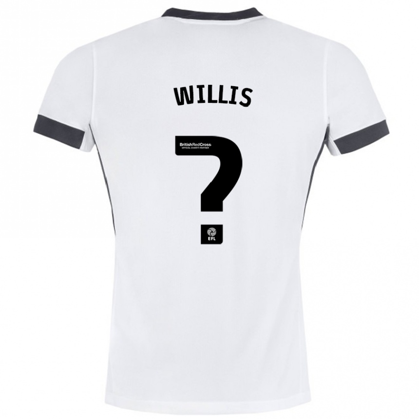 Enfant Football Maillot Zach Willis #0 Blanc Noir Tenues Extérieur 2024/25