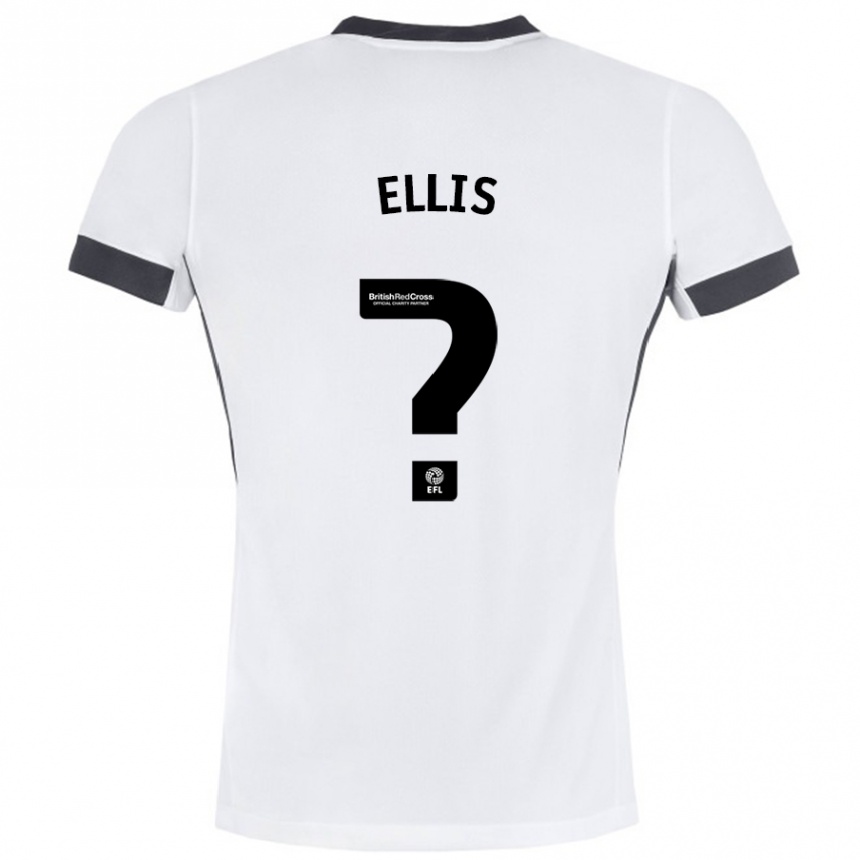 Enfant Football Maillot O'shea Ellis #0 Blanc Noir Tenues Extérieur 2024/25