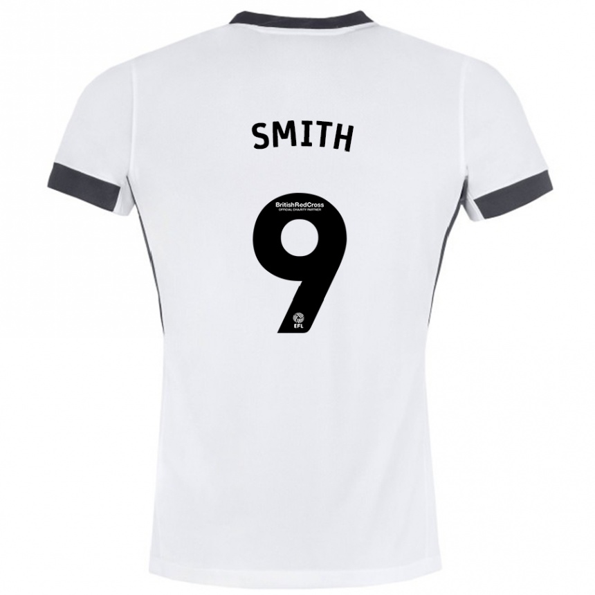 Enfant Football Maillot Libby Smith #9 Blanc Noir Tenues Extérieur 2024/25