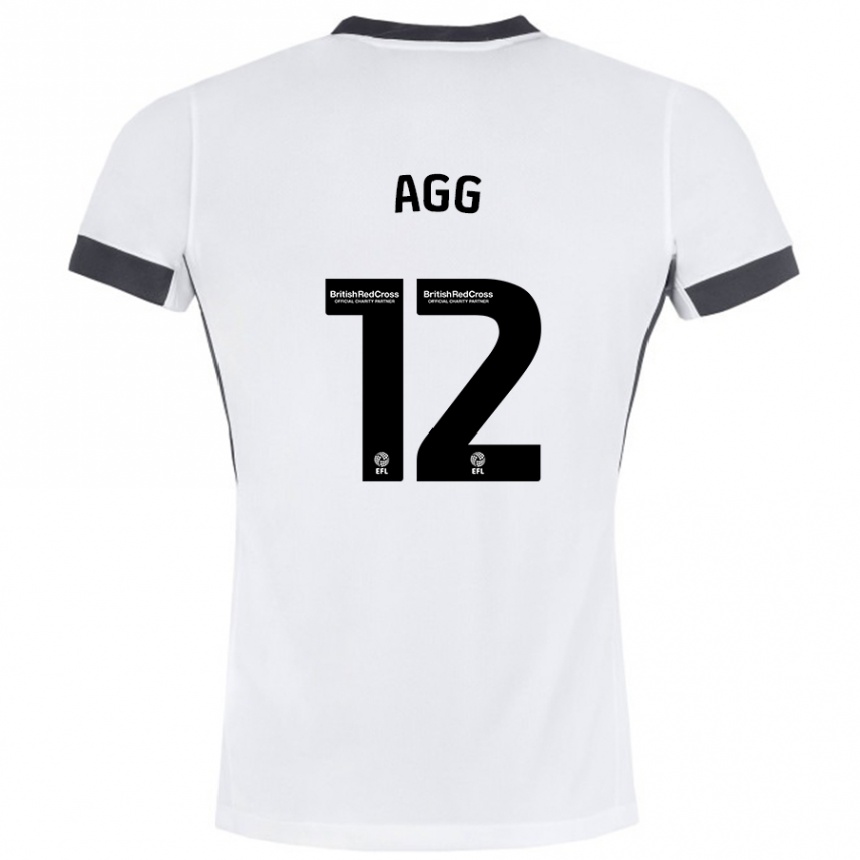 Enfant Football Maillot Lily Agg #12 Blanc Noir Tenues Extérieur 2024/25