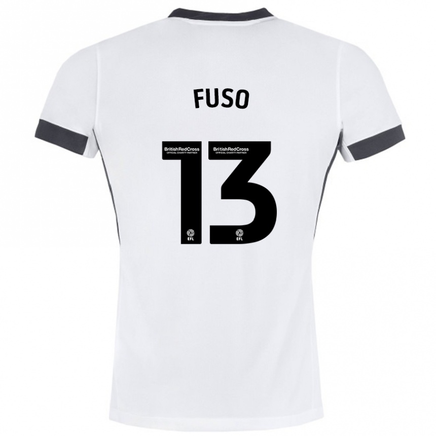 Enfant Football Maillot Ivana Fuso #13 Blanc Noir Tenues Extérieur 2024/25