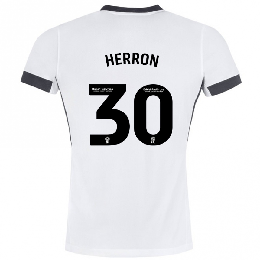 Enfant Football Maillot Neve Herron #30 Blanc Noir Tenues Extérieur 2024/25