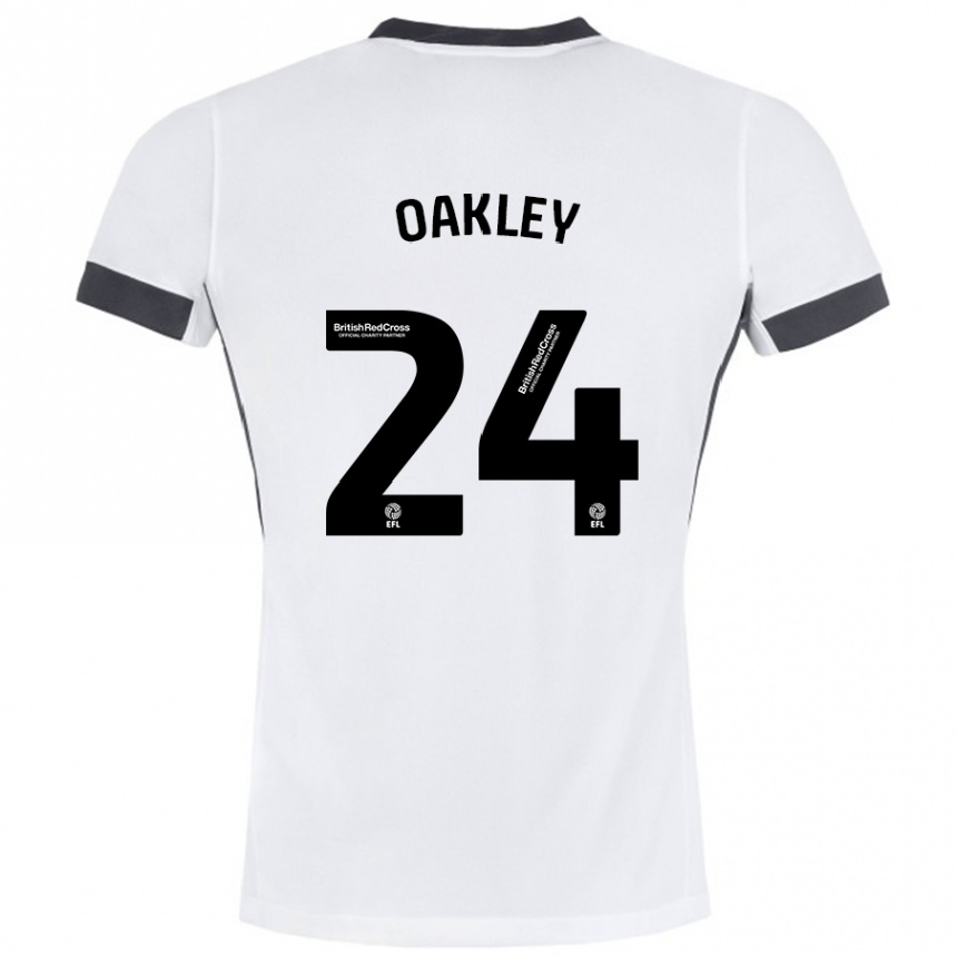 Enfant Football Maillot Marcel Oakley #24 Blanc Noir Tenues Extérieur 2024/25