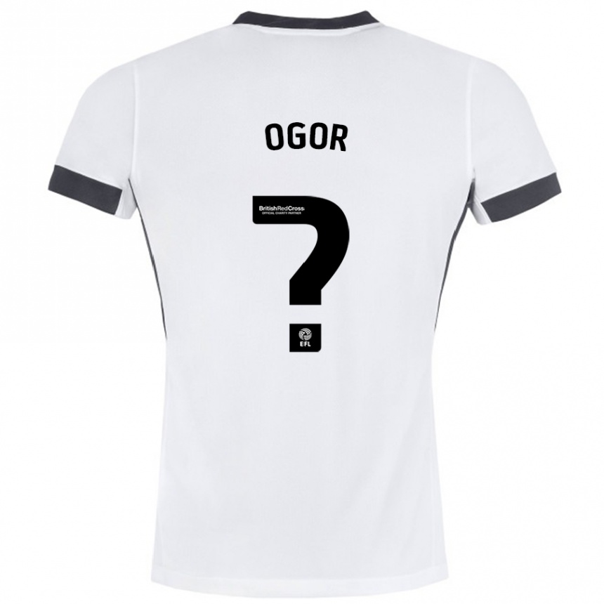 Enfant Football Maillot Chris Ogor #0 Blanc Noir Tenues Extérieur 2024/25