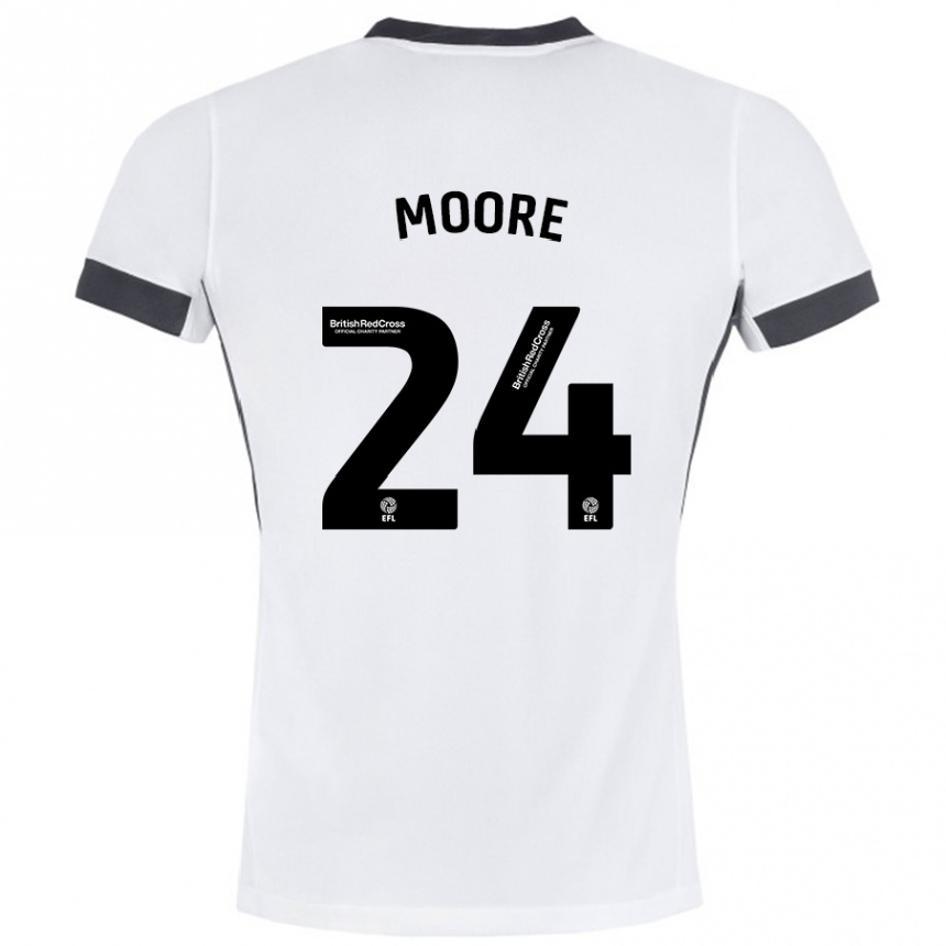 Enfant Football Maillot Jade Ellis Moore #24 Blanc Noir Tenues Extérieur 2024/25