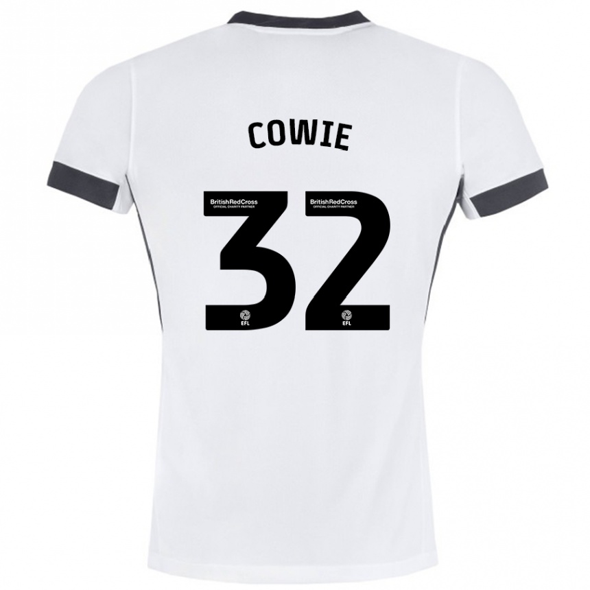 Enfant Football Maillot Abbie Cowie #32 Blanc Noir Tenues Extérieur 2024/25