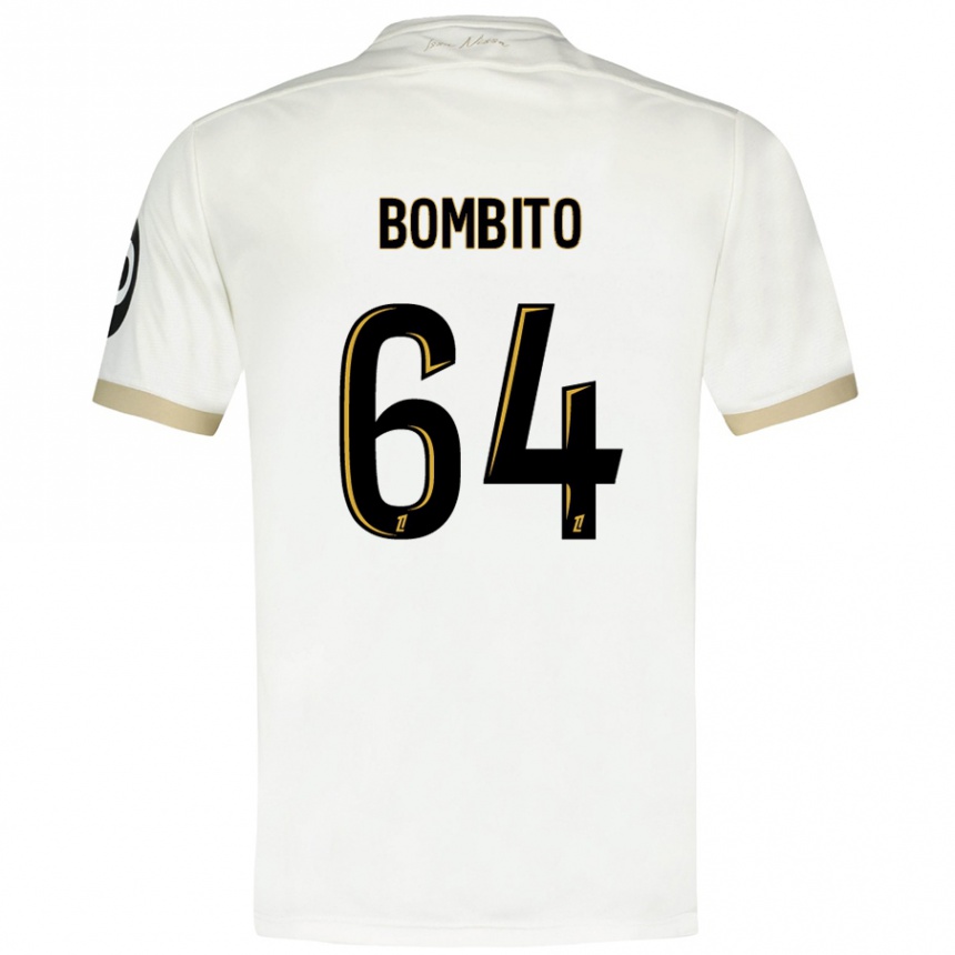 Enfant Football Maillot Moïse Bombito #64 Blanc Doré Tenues Extérieur 2024/25