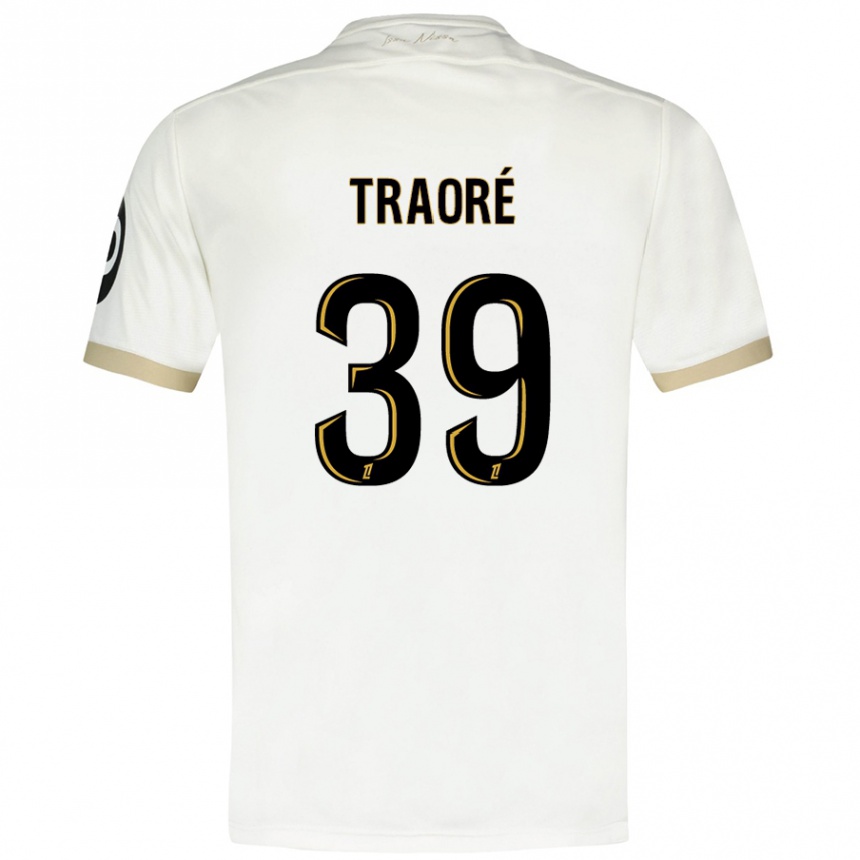 Enfant Football Maillot Daouda Traoré #39 Blanc Doré Tenues Extérieur 2024/25