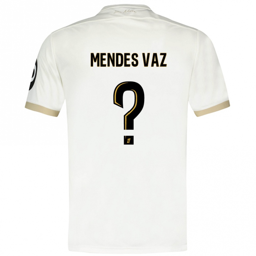 Enfant Football Maillot Hernâni Mendes Vaz #0 Blanc Doré Tenues Extérieur 2024/25